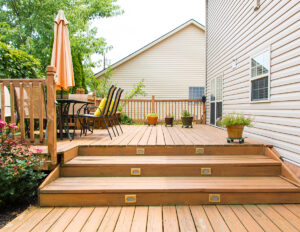 Deck Builder in Harrisburg, NC deck and fence connection